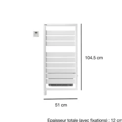 Acova Sèche-serviettes électrique à inertie fluide Astrakan +Air anthracite 750W + soufflerie 1000W