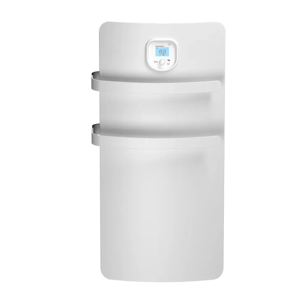 Sèche-Serviettes Soufflant|Noirot Sèche-serviettes électrique à inertie sèche Anuri blanc 500W + soufflerie 700W