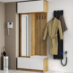 Laris Sèche-serviettes électrique BOSTON 230x1200 avec minuterie ECO, 180W, Noir