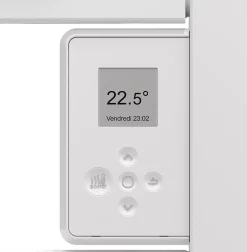 Sèche-Serviettes Soufflant|Sauter Sèche-serviettes électrique à inertie fluide Marapi tactile blanc 750W + soufflerie 1000W