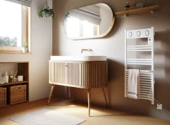 Sèche-Serviettes Électrique|Sauter Sèche-serviettes électrique à inertie fluide Marapi tactile blanc 500W
