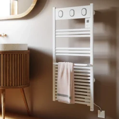 Sèche-Serviettes Électrique|Sauter Sèche-serviettes électrique à inertie fluide Marapi tactile blanc 500W