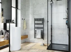 Sèche-Serviettes Électrique|Sauter Sèche-serviettes électrique à inertie fluide Marapi tactile anthracite 500W
