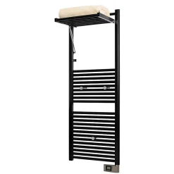 Sèche-Serviettes Électrique|Deltacalor Sèche-serviettes électrique à inertie fluide Stendino 750W noir