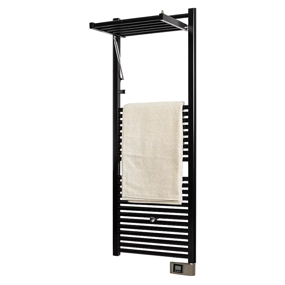 Sèche-Serviettes Électrique|Deltacalor Sèche-serviettes électrique à inertie fluide Stendino 750W noir