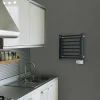 Sèche-Serviettes Électrique|Deltacalor Sèche-serviettes électrique à inertie fluide Papillon1 150W noir