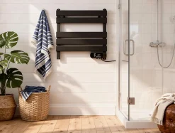 Pureline Sèche-serviettes électrique compact noir 100W