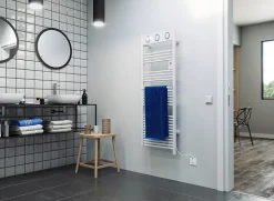 Sèche-Serviettes Électrique|Sauter Sèche-serviettes électrique à inertie fluide Marapi tactile blanc 750W