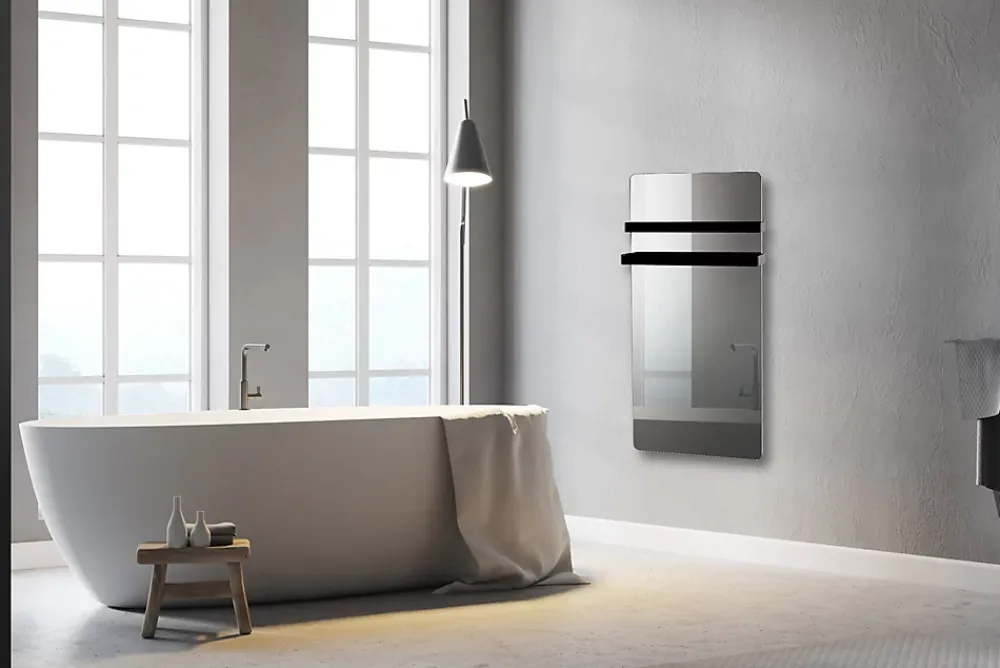 Sèche-Serviettes Électrique|Carrera Sèche-serviettes électrique Silam air 1000W miroir