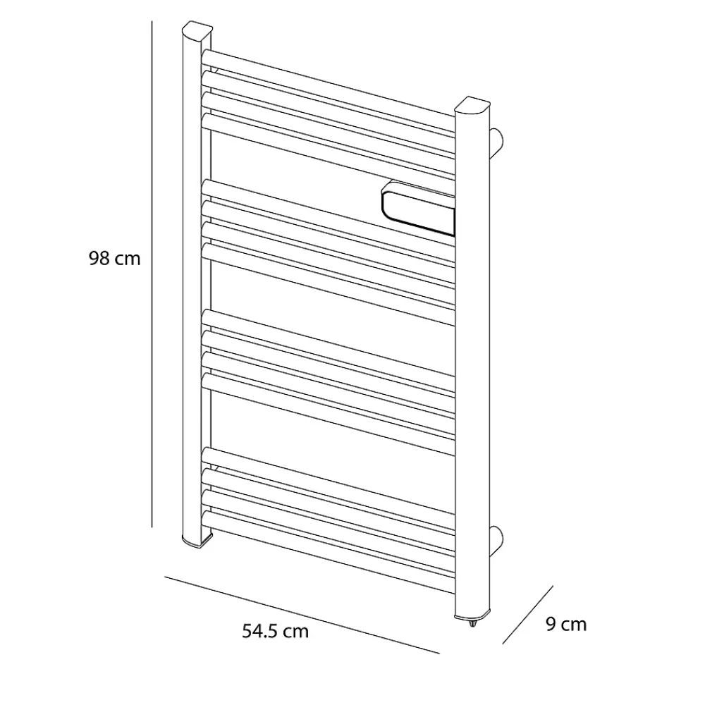 Sèche-Serviettes Électrique|Carrera Sèche-serviettes électrique à inertie sèche Alani blanc 500W