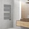 Deltacalor Sèche-serviettes électrique asymétrique 500W gris clair 5m²