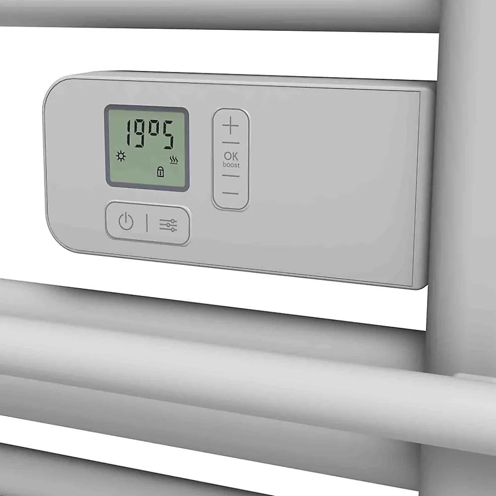 Sèche-Serviettes Électrique|GoodHome Sèche-serviettes électrique à inertie sèche Solna blanc 750W
