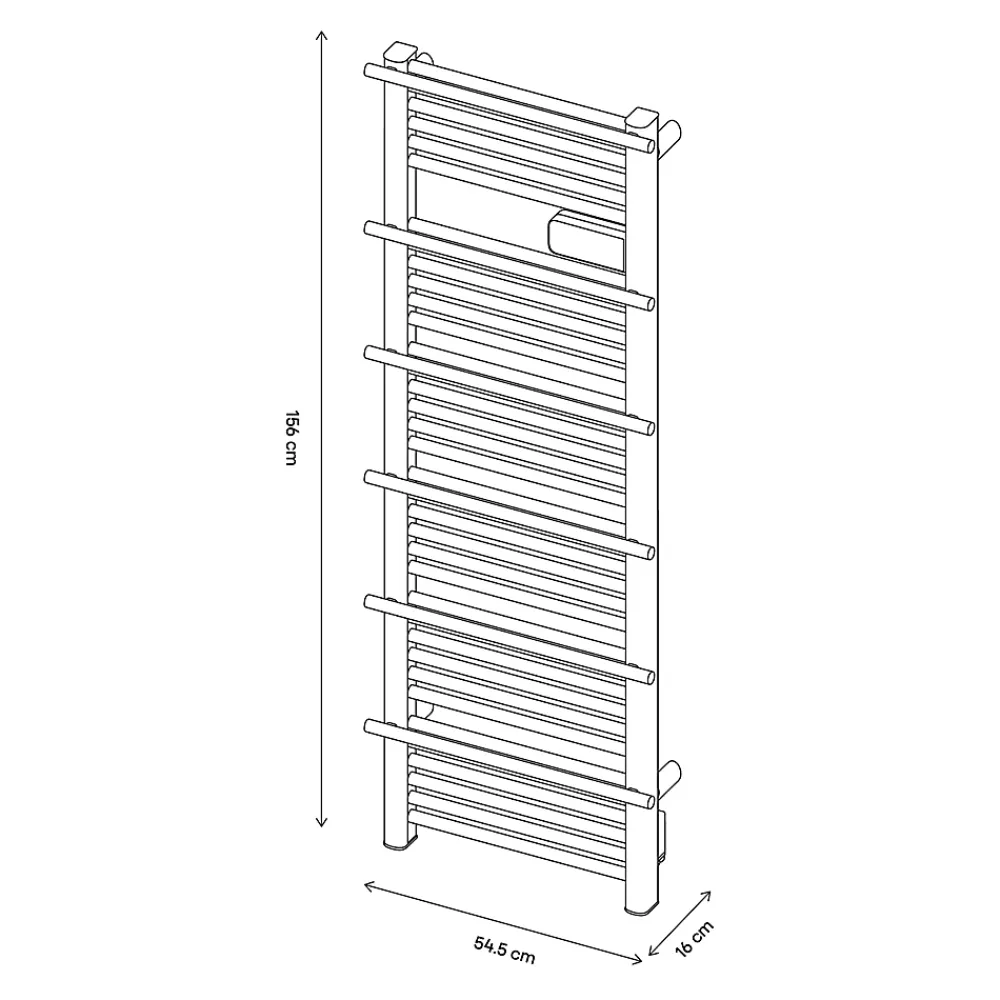 Sèche-Serviettes Électrique|GoodHome Sèche-serviettes électrique à inertie sèche Solna blanc 750W