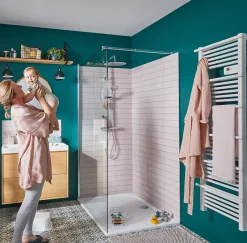 Sèche-Serviettes Électrique|GoodHome Sèche-serviettes électrique à inertie sèche Solna blanc 750W