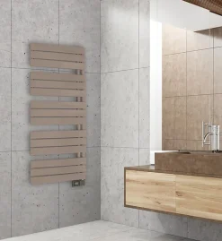 Deltacalor Sèche-serviettes électrique asymétrique 750W beige 7.5m²