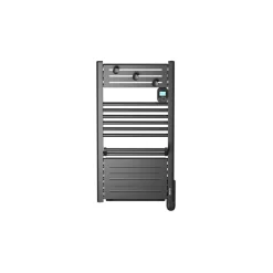 Noirot Sèche-serviettes électrique 500 W noir à inertie fluide + soufflerie 1000 W - Actibain