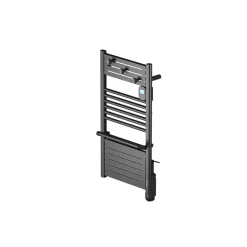 Noirot Sèche-serviettes électrique 500 W noir à inertie fluide + soufflerie 1000 W - Actibain