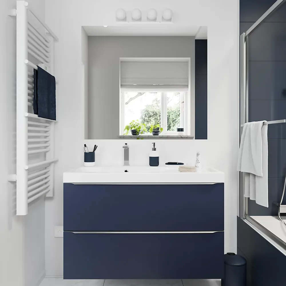 Sèche-Serviettes Électrique|GoodHome Sèche-serviettes électrique à inertie sèche Solna blanc 500W