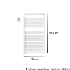 Acova Sèche-serviettes électrique à inertie fluide Astrakan anthracite 500W