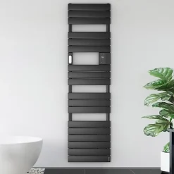 Atlantic Sèche-serviettes électrique Adélis étroit avec soufflerie anthracite 1750W