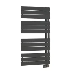 Sèche-Serviettes Électrique|Deltacalor Sèche-serviettes électrique asymétrique 500W anthracite 5m²