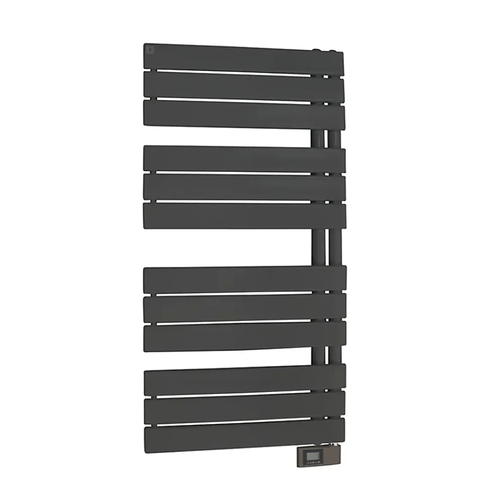 Sèche-Serviettes Électrique|Deltacalor Sèche-serviettes électrique asymétrique 500W anthracite 5m²