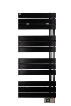 Deltacalor Sèche-serviettes électrique asymétrique 500W noir 5m²