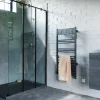 Sèche-Serviettes Soufflant|Sauter Sèche-serviettes électrique à inertie fluide Marapi tactile anthracite 500W + soufflerie 1000W
