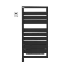 Sèche-Serviettes Soufflant|Acova Sèche-serviettes électrique à inertie fluide Astrakan + Air noir mat 500W + soufflerie 1000W
