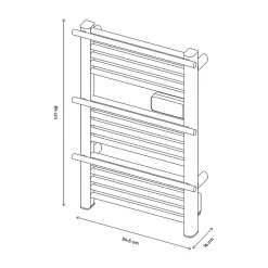 GoodHome Sèche-serviettes électrique à inertie sèche Solna blanc 350W