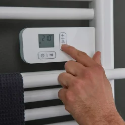 GoodHome Sèche-serviettes électrique à inertie sèche Solna blanc 350W