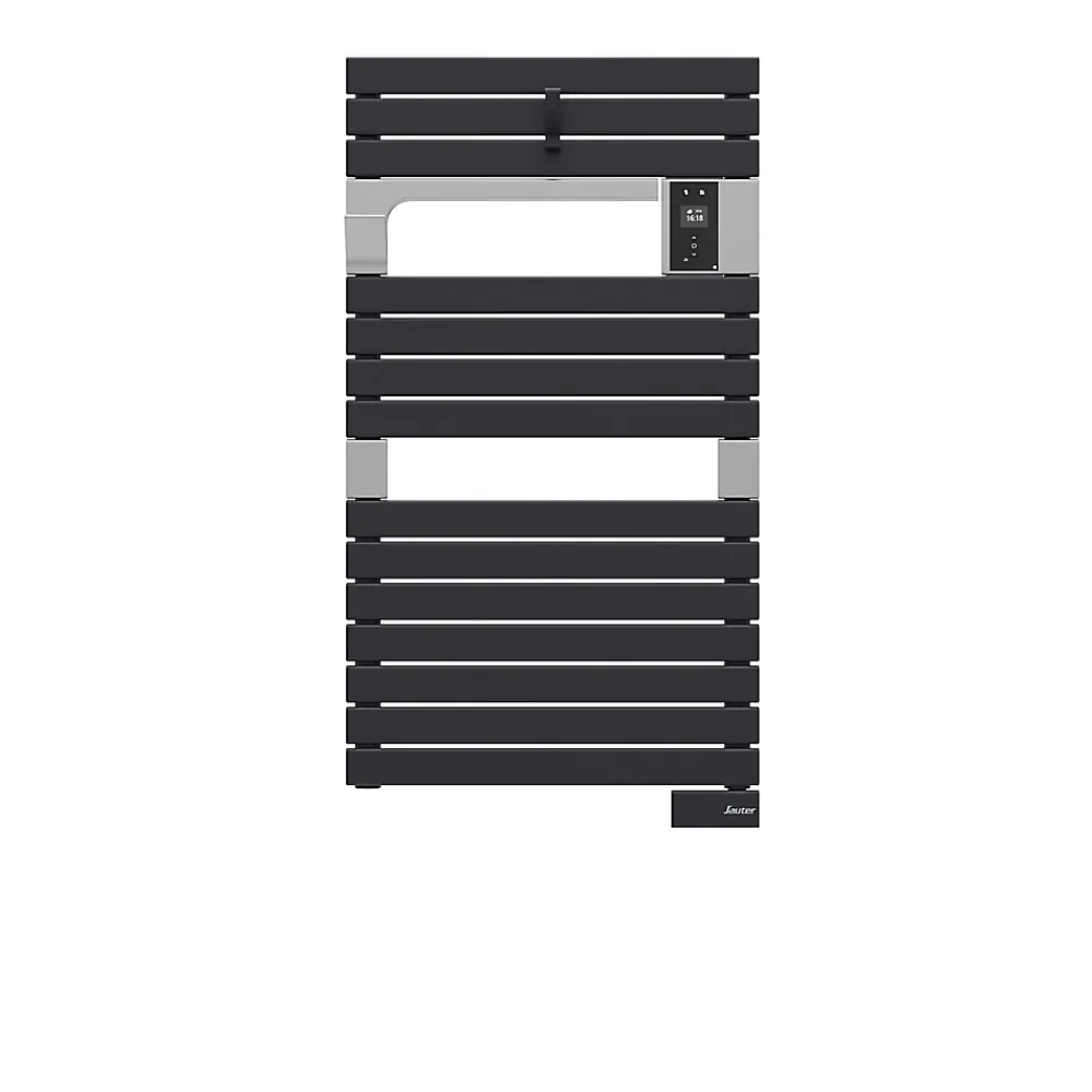 Sauter Sèche-serviettes électrique à inertie fluide Asama connectable anthracite 500W