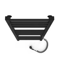 Laris Sèche-serviettes électrique ALFA 350x900 avec minuterie ECO, 160W, Noir