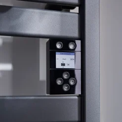 Sauter Sèche-serviettes électrique à inertie fluide Kelud Slim gris 500W + soufflerie 1000W