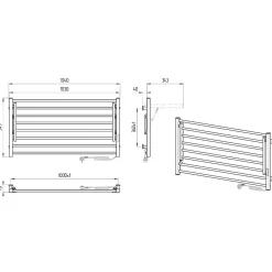 Sèche-Serviettes Électrique|Laris Sèche-serviettes électrique ASTOR 1000x540 avec minuterie ECO, 225W, Blanc