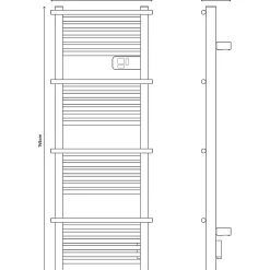 Sèche-Serviettes Électrique|GoodHome Sèche-serviettes électrique à inertie sèche Solna blanc 750W 7 m²