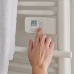 Sèche-Serviettes Électrique|GoodHome Sèche-serviettes électrique à inertie sèche Solna blanc 750W 7 m²