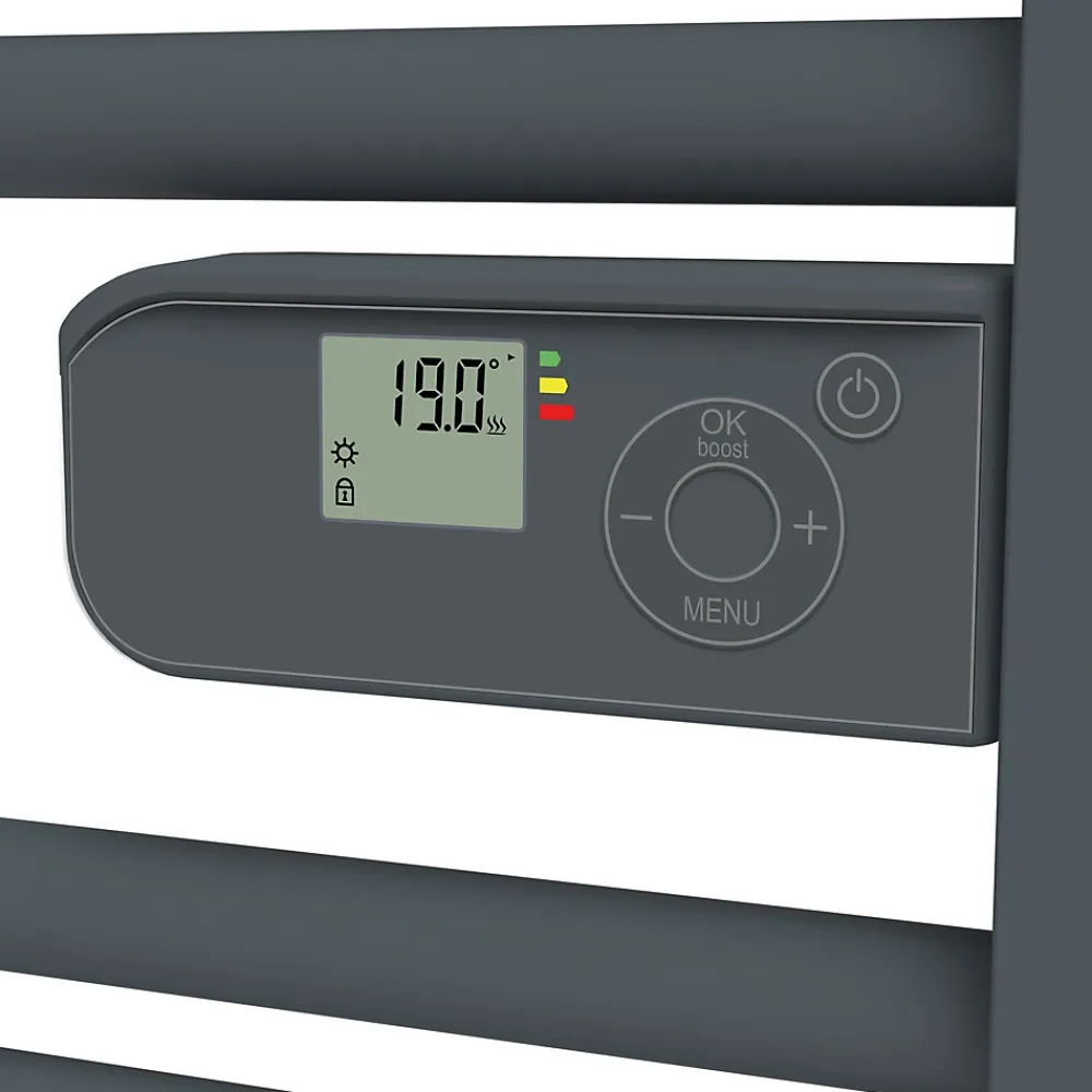 Carrera Sèche-serviettes électrique à inertie sèche Alani 500W gris anthracite
