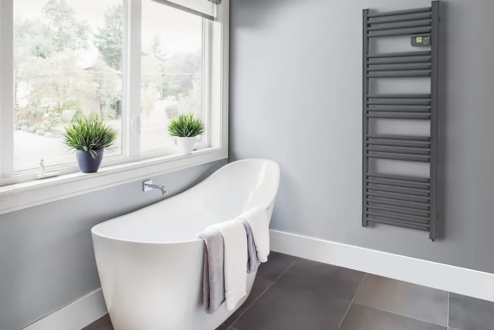 Carrera Sèche-serviettes électrique à inertie sèche Alani 500W gris anthracite