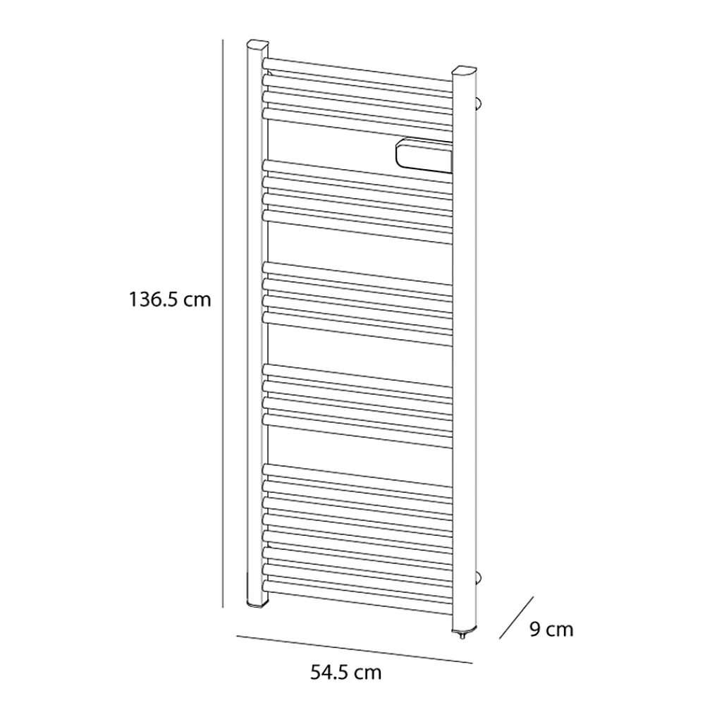 Carrera Sèche-serviettes électrique à inertie sèche Alani 500W gris anthracite