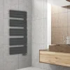 Deltacalor Sèche-serviettes électrique asymétrique 750W anthracite 7.5m²