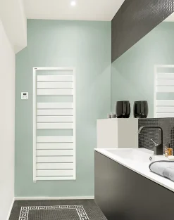 Sèche-Serviettes Électrique|Acova Sèche-serviettes électrique à inertie fluide Astrakan blanc 750W
