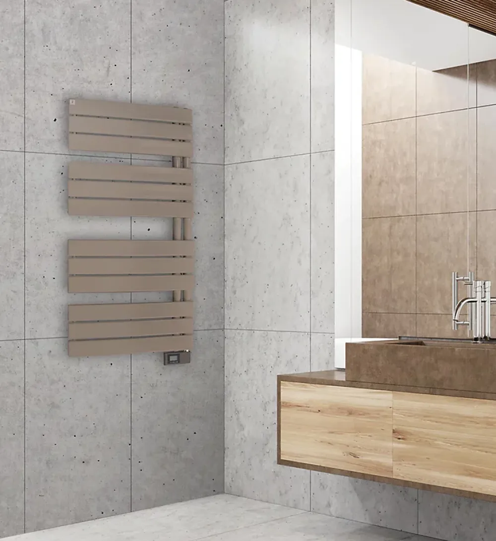 Deltacalor Sèche-serviettes électrique asymétrique 500W beige 5m²