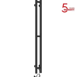 Sèche-Serviettes Électrique|Laris Sèche-serviettes électrique DUET 80x1200 avec minuterie ECO, 80W, Noir