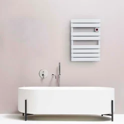 Sèche-serviettes électrique à inertie fluide Kalia Cameron blanc soufflerie 1300W