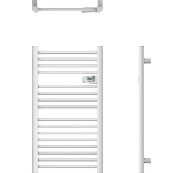 Sèche-serviettes électrique à inertie fluide Kalia Montana blanc 500W