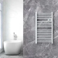 Sèche-serviettes électrique à inertie fluide Kalia Montana blanc 500W