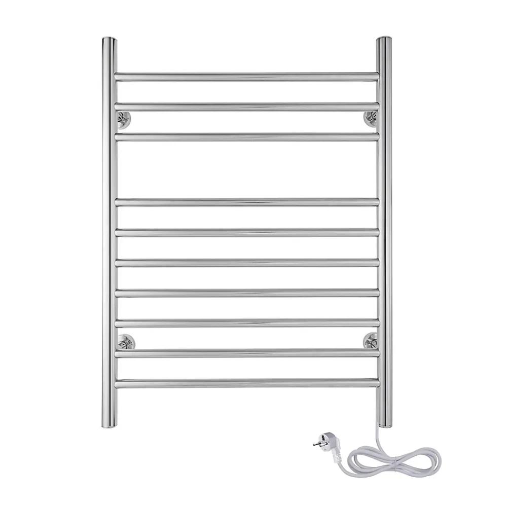 Sèche-Serviettes Électrique|WarmlyYours Sèche-serviettes électrique chrome 150W , Dimensions: 81.2cm x 60 cm