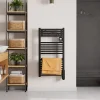 Sèche-Serviettes Électrique|Noirot Sèche-serviettes électrique 500 W noir à inertie fluide, Actibain