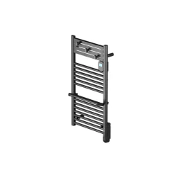 Sèche-Serviettes Électrique|Noirot Sèche-serviettes électrique 500 W noir à inertie fluide, Actibain